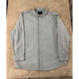 BYLT Premium Basics Shirt Jacket Mens Size 3XL Gray Fawn Nylon Stretch EUC